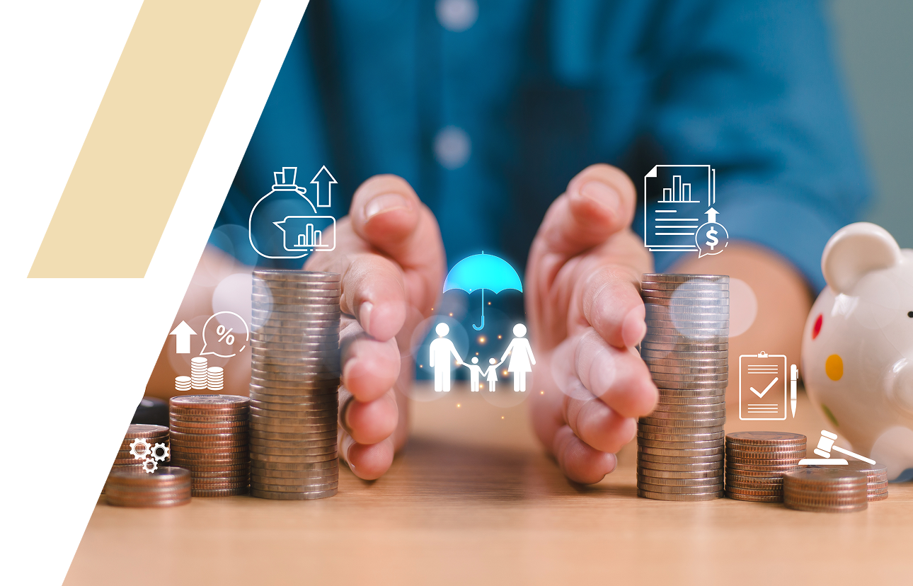 Saving money and financial planning concept